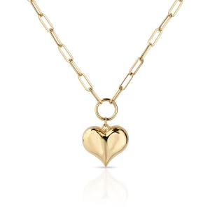 W.KRUK Naszyjnik złoty paper clip serce