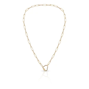 W.KRUK Naszyjnik złoty paper clip serce