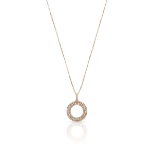 W.KRUK Naszyjnik różowe złoto z diamentami