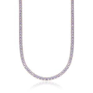 W.KRUK Naszyjnik złoty z tanzanitami