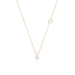 W.KRUK Naszyjnik złoty z brylantem RECARLO