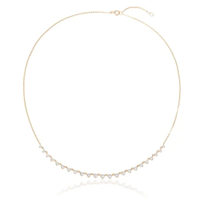 W.KRUK Naszyjnik złoty z cyrkoniami