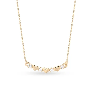 W.KRUK Naszyjnik złoty z cyrkoniami