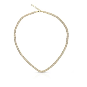 W.KRUK Naszyjnik złoty z cyrkoniami