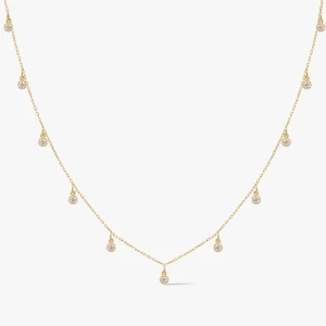 W.KRUK - Naszyjnik złoty z cyrkoniami