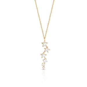 W.KRUK Naszyjnik złoty z cyrkoniami