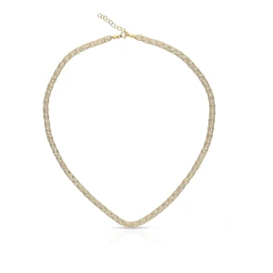 W.KRUK Naszyjnik złoty z cyrkoniami