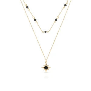 W.KRUK Naszyjnik złoty z cyrkoniami