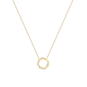 W.KRUK Naszyjnik złoty z cyrkoniami