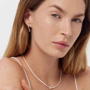 W.KRUK - Naszyjnik złoty z cyrkoniami Ceremonials