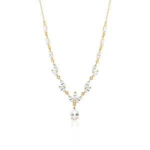 W.KRUK Naszyjnik złoty z cyrkoniami Ceremonials