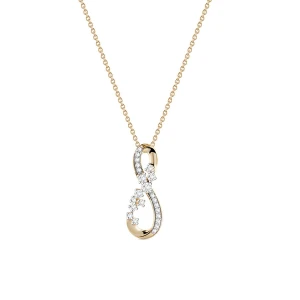 W.KRUK - Naszyjnik złoty z diamentami Galaktyka