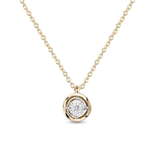 W.KRUK - Naszyjnik złoty z diamentem
