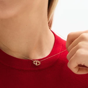 W.KRUK Naszyjnik złoty z diamentem laboratoryjnym Czułość