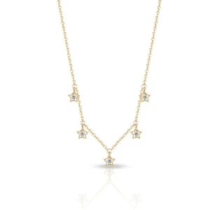 W.KRUK Naszyjnik złoty z gwiazdkami