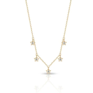 W.KRUK Naszyjnik złoty z gwiazdkami