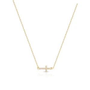 W.KRUK Naszyjnik złoty z krzyżykiem