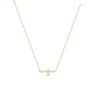 W.KRUK Naszyjnik złoty z krzyżykiem