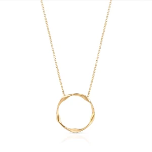 W.KRUK - Naszyjnik złoty z motywem wstążki