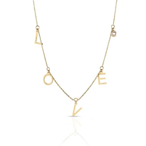 W.KRUK - Naszyjnik złoty z napisem Love