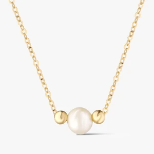 W.KRUK Naszyjnik złoty z perłą