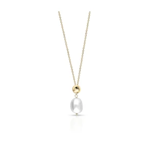 W.KRUK Naszyjnik złoty z perłą