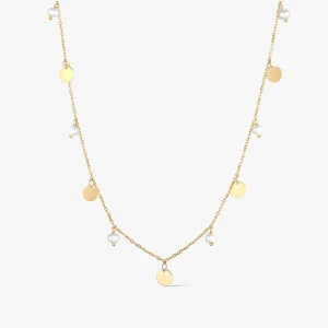 W.KRUK Naszyjnik złoty z perłami