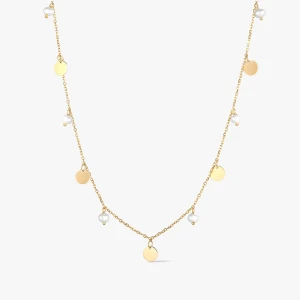 W.KRUK Naszyjnik złoty z perłami