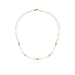 W.KRUK Naszyjnik złoty z perłami