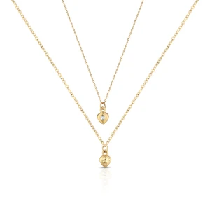 W.KRUK - Naszyjnik złoty z sercem i cyrkonią