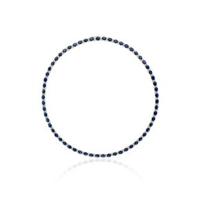 W.KRUK - Naszyjnik złoty z szafirami i diamentami