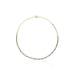 W.KRUK - Naszyjnik złoty z szafirami i diamentami