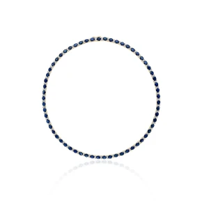 W.KRUK Naszyjnik złoty z szafirami i diamentami