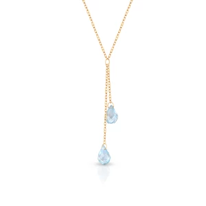 W.KRUK Naszyjnik złoty z topazami