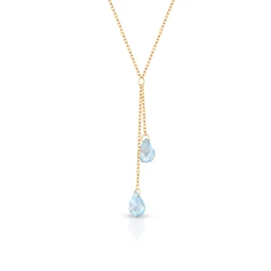 W.KRUK Naszyjnik złoty z topazami