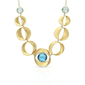 W.KRUK Naszyjnik złoty z topazami