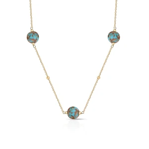 W.KRUK Naszyjnik złoty ze szkłem Murano