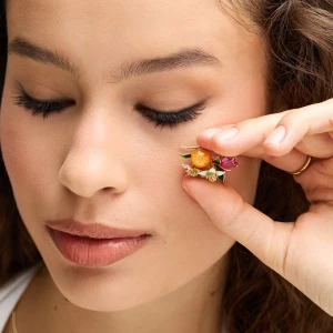 W.KRUK Nausznice srebrne Kwiaty Nocy Cytrusy