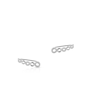 W.KRUK Nausznice srebrne z cyrkoniami