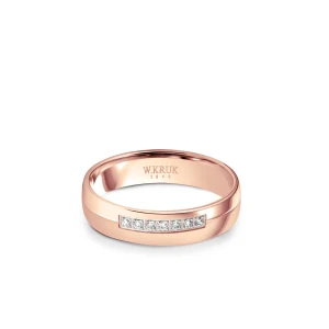 Zdjęcie produktu W.KRUK Obrączka złota z brylantami PINK