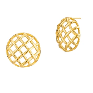 W.KRUK - Okrągłe kolczyki ażurowe Basics PICKY PICA