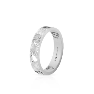 W.KRUK Pierścionek białe złoto GUCCI