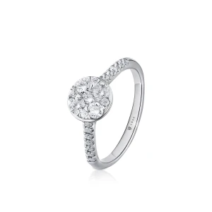 W.KRUK Pierścionek białe złoto Mirage