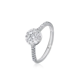 W.KRUK Pierścionek białe złoto Mirage