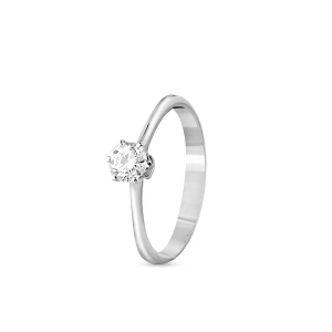 W.KRUK - Pierścionek białe złoto Recarlo