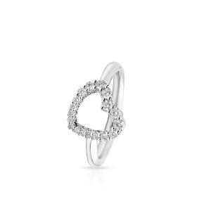 W.KRUK Pierścionek białe złoto RECARLO