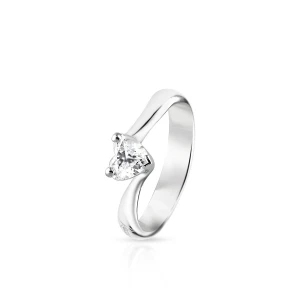 W.KRUK Pierścionek białe złoto RECARLO