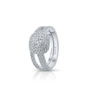 W.KRUK Pierścionek białe złoto z brylantami