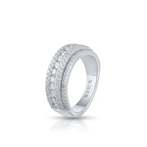 W.KRUK Pierścionek białe złoto z brylantami