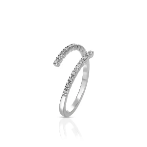 W.KRUK Pierścionek białe złoto z brylantami